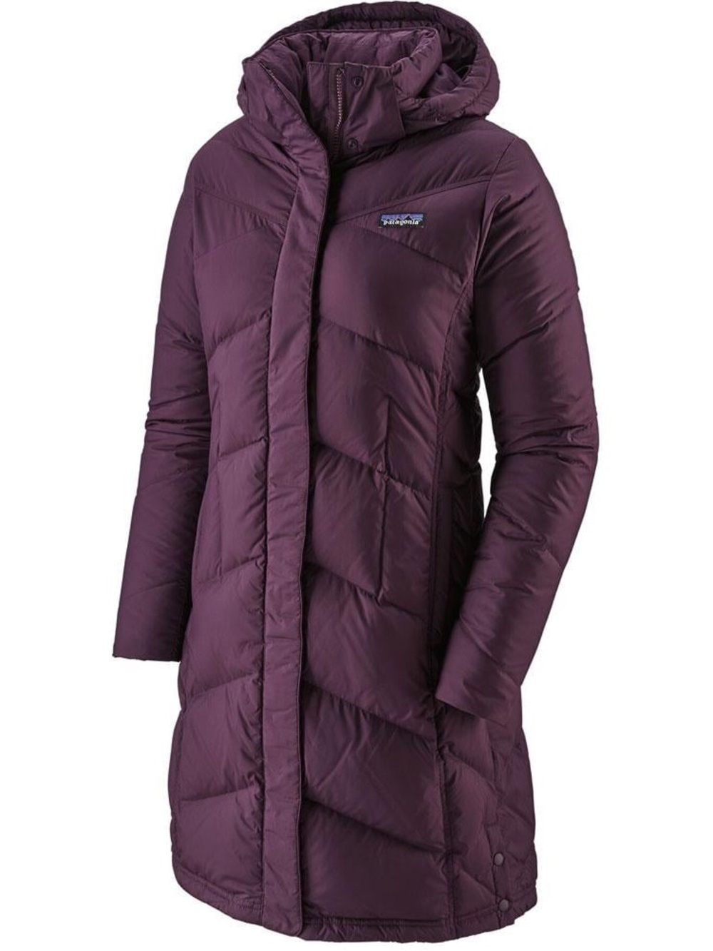 Patagonia Down With It Parka Women's Hooded Long - Plum